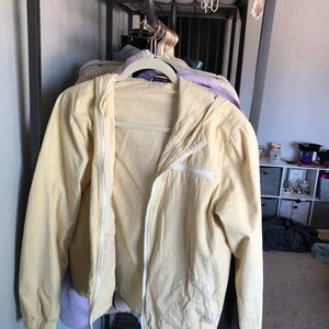 Brandy Melville yellow zip up jacket